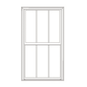 Plygem Pro Series Classic Double Hung Window Three over Three