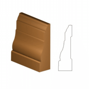 366—Colonial Feather Edge 11/16” x 2-1/4” Standard Casing - Pine, Painted White