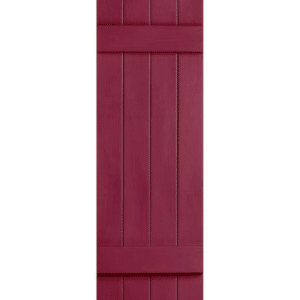 Shutters Board & Batten Closed 4-Panel Berry