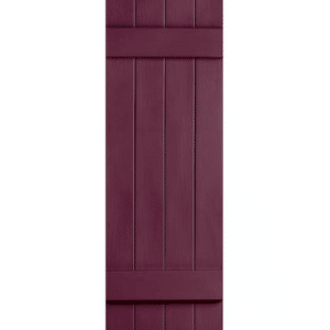 Shutters Board & Batten Closed 4-Panel Bordeaux