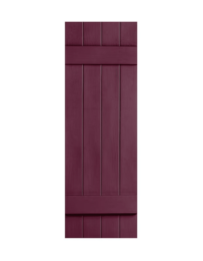 Shutters Board & Batten Closed 4-Panel Bordeaux