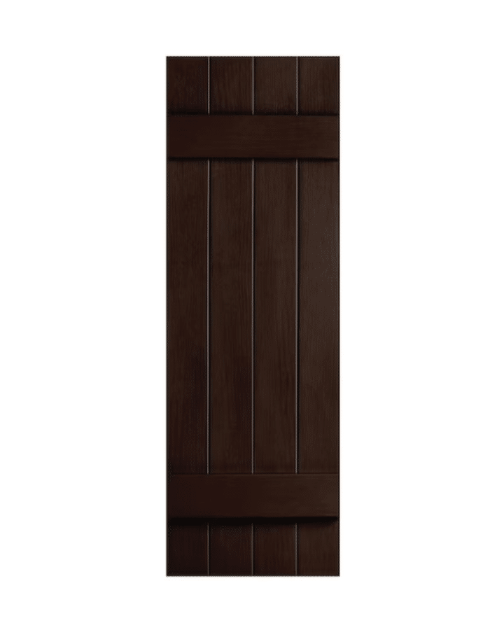 Shutters Board & Batten Closed 4-Panel Chocolate