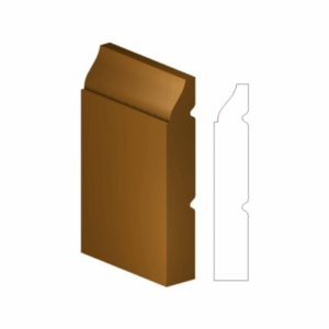 623—Colonial 17/32” x 3-1/4” Standard Base - Pine, Painted White