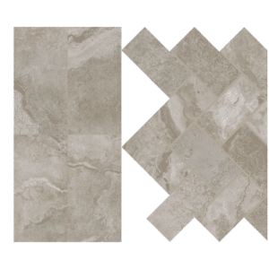 Archaia Floor & Wall Tile (Level 2) Atlas Grey-AR43 w/386 Oyster Gray Grout