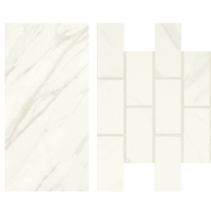 Florentine (Level 3) Carrara-FL06 w/381 Bright White Grout