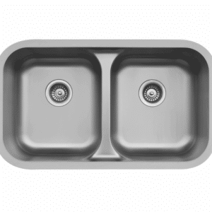 Optional Karran E-350 18 Gauge Stainles Steel, Double Bowl, Seamless Undermount Sink