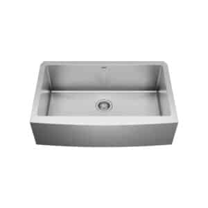 Single Bowl Under-mount Karran 16 Gauge Stainless Steel Apron Sink  EL-84