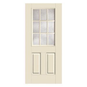 ThermaTru-S262 Smooth Star Half Lite 2-Panel (w/9 Lite 3Wx3H Divided Lite Glass)