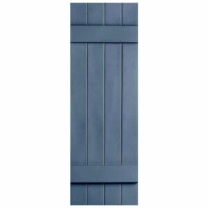 Shutters Board & Batten Closed 4-Panel Blue