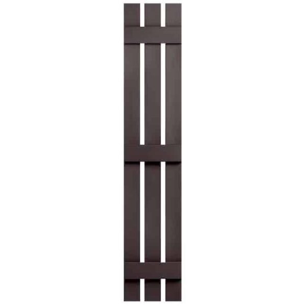 Shutters Board and Batten 3-Panel Chocolate