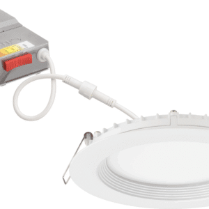 White 6" LED Regressed Wafer Recessed Light
