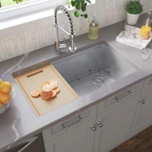 Single Bowl Handcrafted Workstation Sink | WS-3319