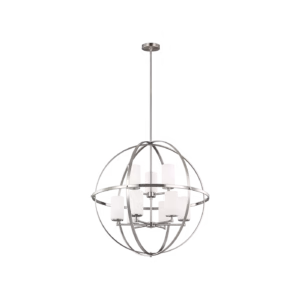 Brushed Nickel Alturas Collection Chandelier 9-Light/2-Tier | 3124609-962