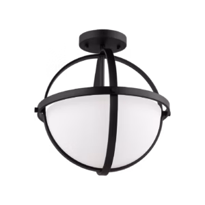Midnight Black Alturas Collection SemiFlush Convertible Pendant 2-Light | 7724602-112